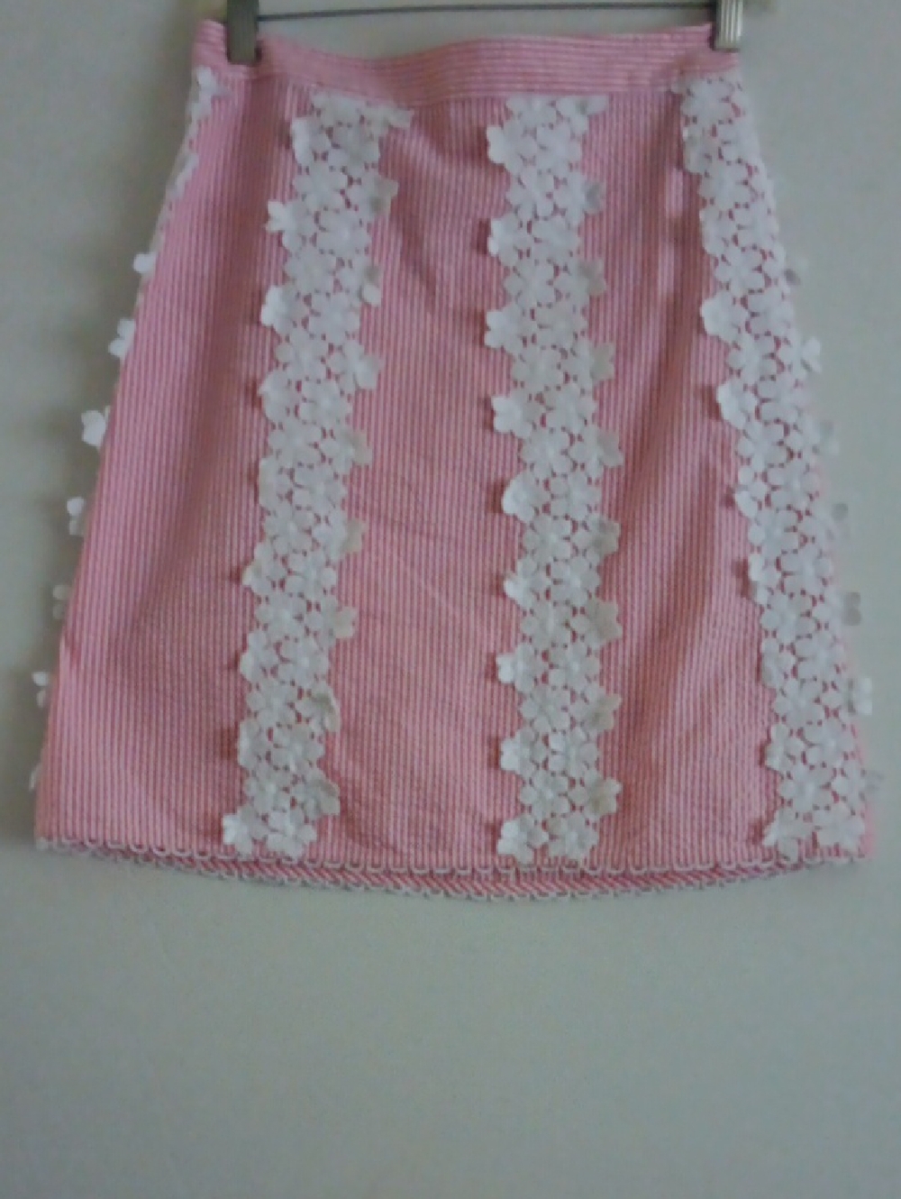 CHIC PINK Floral Lace-Detail Women's Skirt SIZE 0